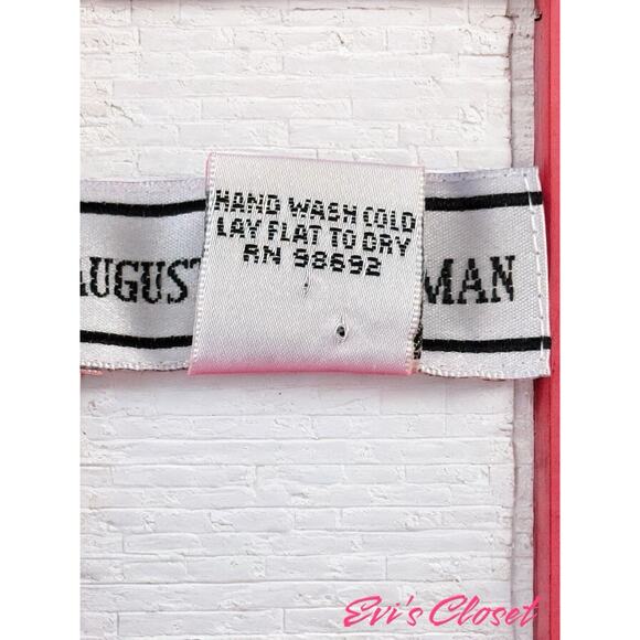 August Max Woman Pink Floral Rose Boho Cottage Core Top Sleeveless Sz 20 - Picture 9 of 10